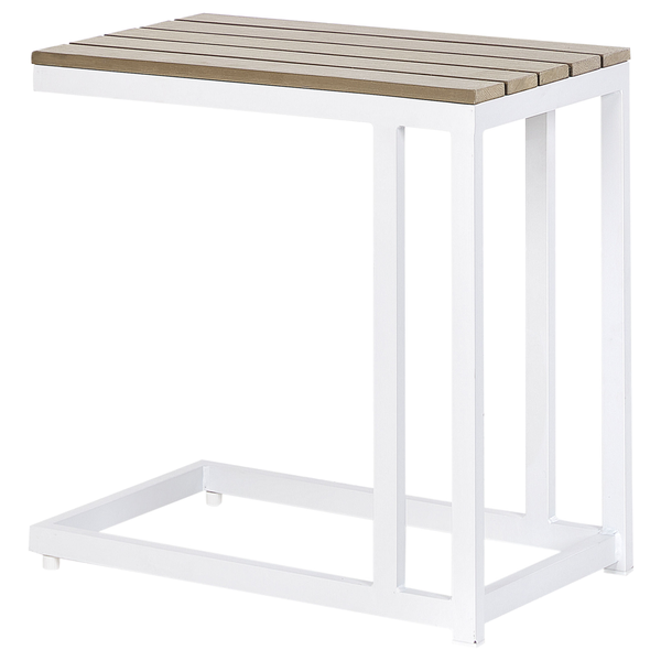 Outdoor Beistelltisch MESSINA 60 cm 35 cm Weiß