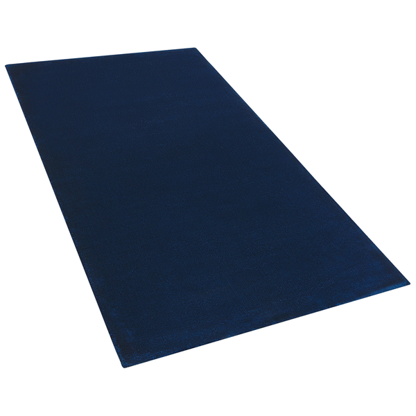 Teppich marineblau 80 x 150 cm Kurzflor GESI II