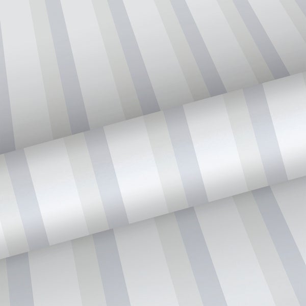 Sanders und Sanders Tapete Streifen Hellgrau, Beige und Weiß - 53 cm x 10 m - 640596