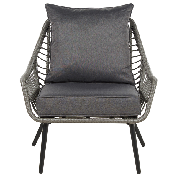 Outdoor Kissenbezug Set LAURETO Dunkelgrau