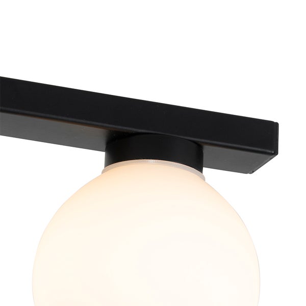 Moderne Deckenleuchte schwarz IP44 4-flammig - Cederic