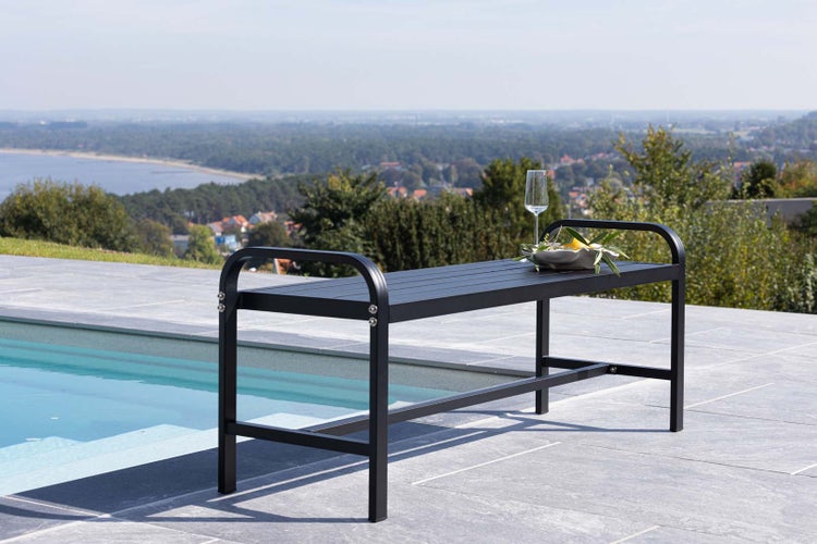 Cascais Gartenbank schwarz. 125 X 42 X 52 cm