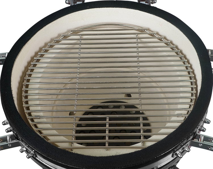 Kamado CL-29 Profi Keramik Grill Schwarz, Grilldurchmesser 72cm, Grillrostdurchmesser 62cm, BBQ Grillei Holzkohlegrill Grill Keramikgrill