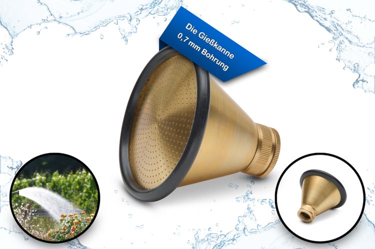 Gießaufsatz aus Messing mit 0,7 Millimeter Bohrung für Gießkannen