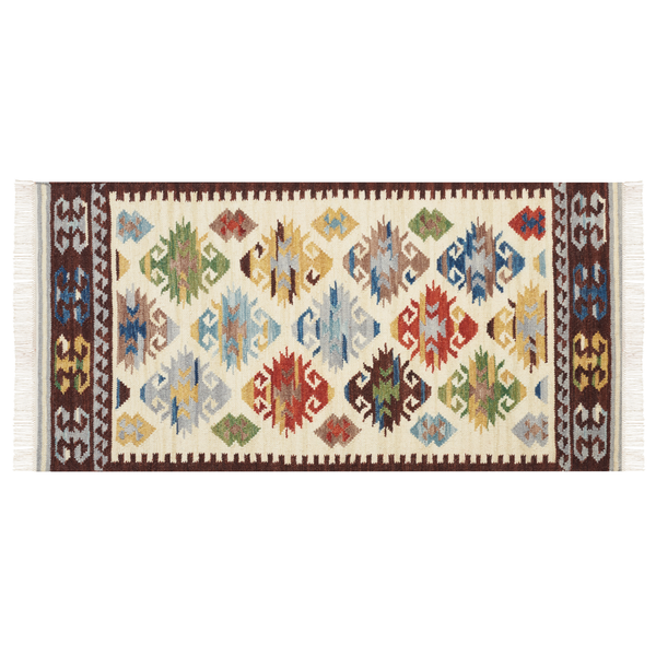 Teppich AKNALICH Bunt 80 x 150 cm Wolle