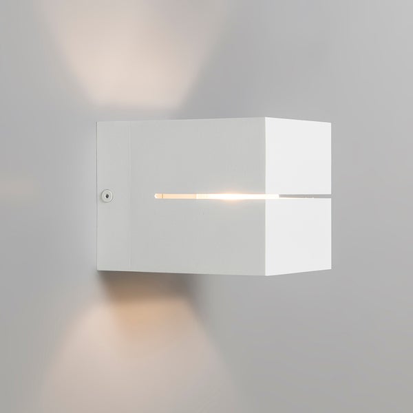 Moderne Wandleuchte weiß 9,7 cm – Transfer Groove