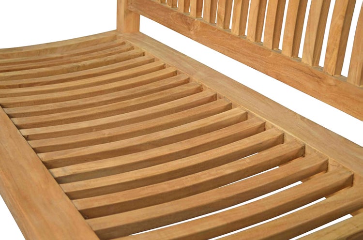 Gartenbank Teakholz 4-Sitzer 180 cm Teak Gartenbank für Terrasse Garten Balkon