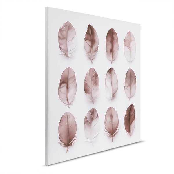 Leinwandbild mit Federmotiv für die Wanddekoration