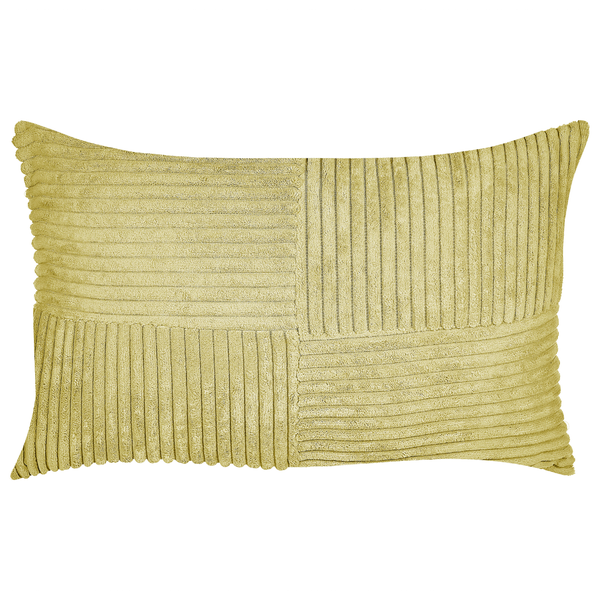 Dekokissen 2er Set MILLET Cord 30 x 50 cm Olivgrün Geometrisches Muster