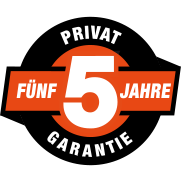 Fünf Jahre private Garantie