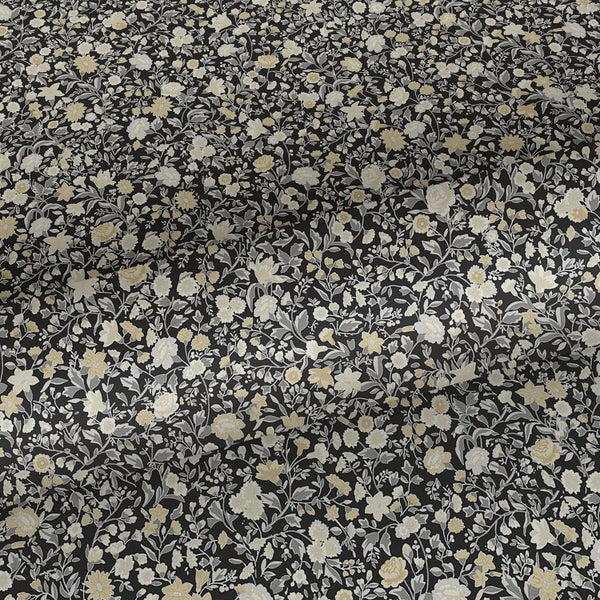 Sanders und Sanders Tapete Blumen Schwarz und Gelb - 53 cm x 10 m - 640398