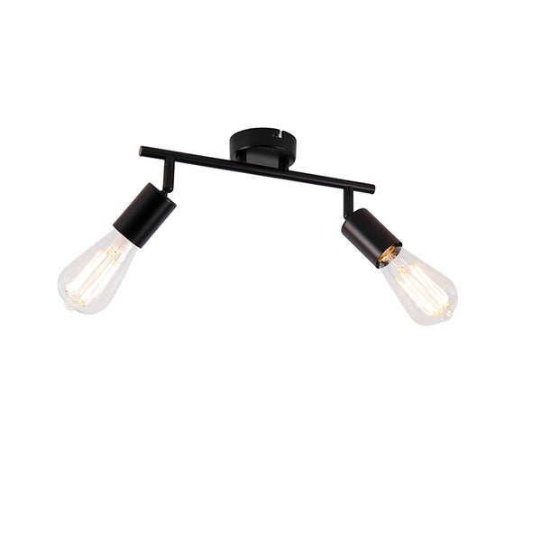 Modernes Spotschwarz 2-Licht verstellbar - Facil
