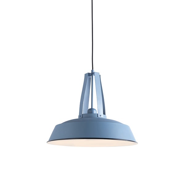 Vintage Hängelampe Blau Rund 43cm - Living