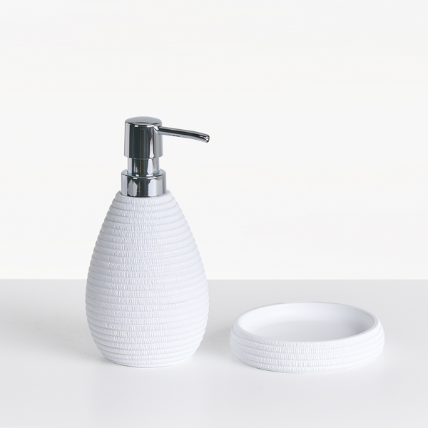 Badaccessoires Set 5-teilig QUILA Weiß