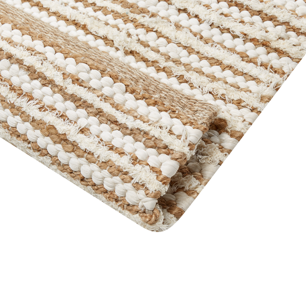 Teppich BARKHAN Beige 300 x 400 cm Baumwolle