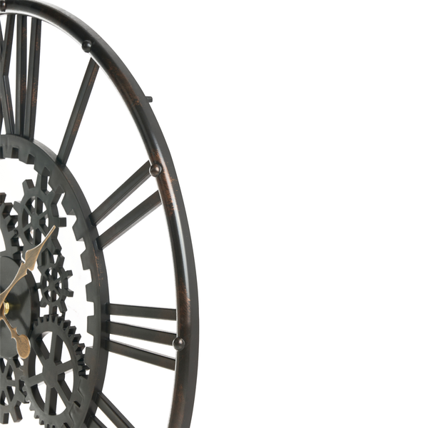 Dekorative Wanduhr mit Zahnrad-Optik