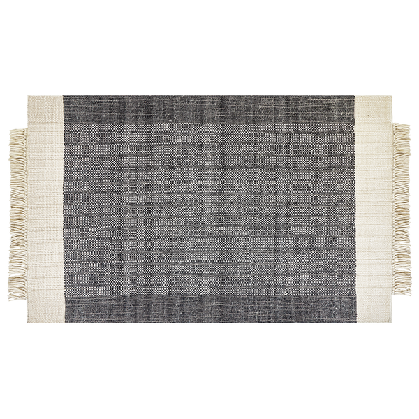 Teppich ATLANTI Schwarz 140 x 200 cm Wolle