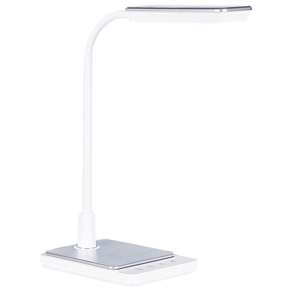 LED Schreibtischlampe CENTAURUS mit Dimmer Metall Weiß