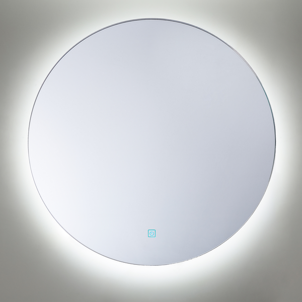 Runder Spiegel mit Beleuchtung und Touch-Schalter
