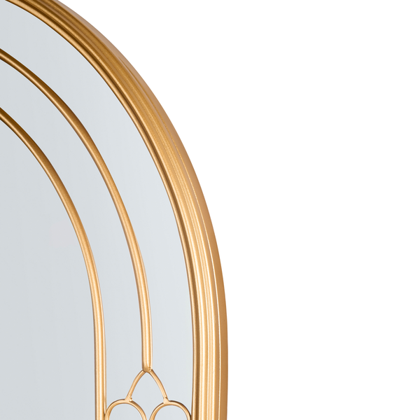 Detailansicht eines Spiegels mit goldenem Rahmen