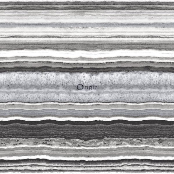 Origin Wallcoverings Tapete Marmor-Optik Schwarz und Weiß - 53 cm x 10.05 m - 337238