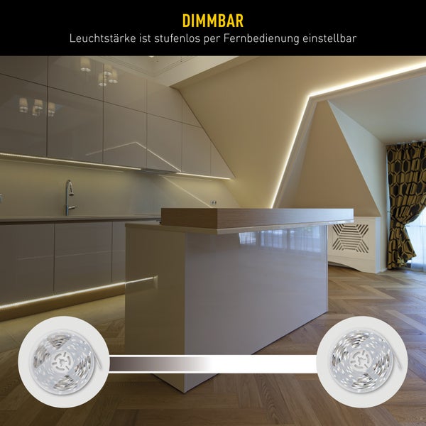 Moderne Küche mit dimmbarer LED Beleuchtung