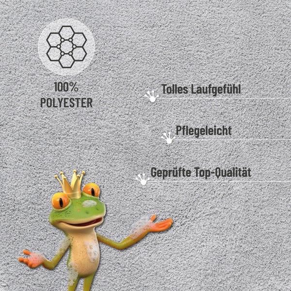Badteppich aus 100 Prozent Polyester, pflegeleicht, geprüfte Top-Qualität und tolles Laufgefühl.