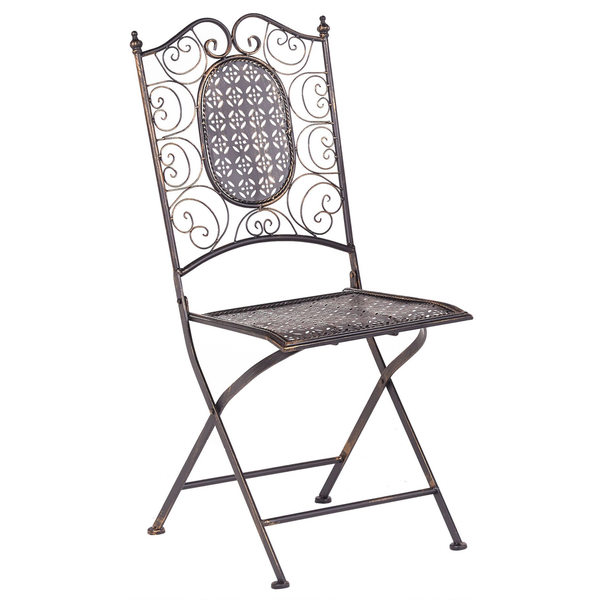 Bistro Set klappbar BORMIO Metall Schwarz