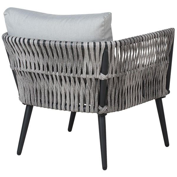 Lounge Set mit Tisch 4-Sitzer PREVEZA Polyrattan Grau