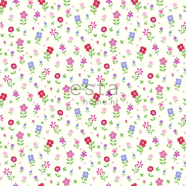 ESTAhome Tapete Blumen Multicolor - 53 cm x 10.05 m - 137319