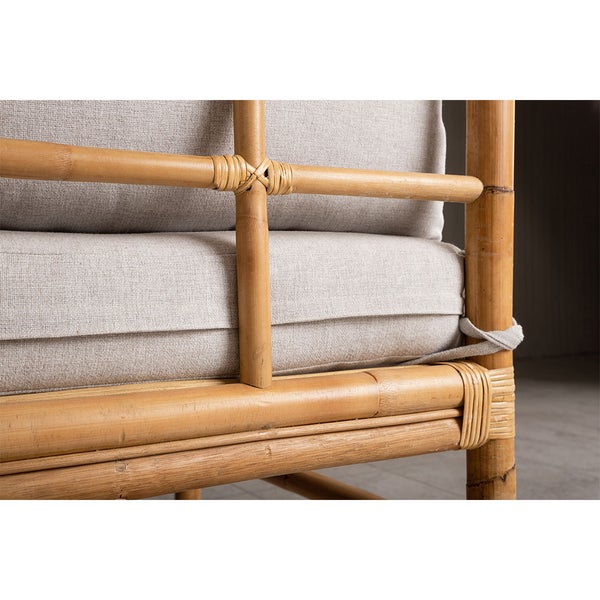 Cane Gartensofa Eckteil natur. 75 X 76 X 70 cm
