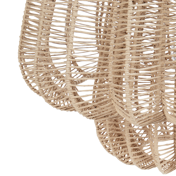 Hängeleuchte SAISI Papierschnur Beige