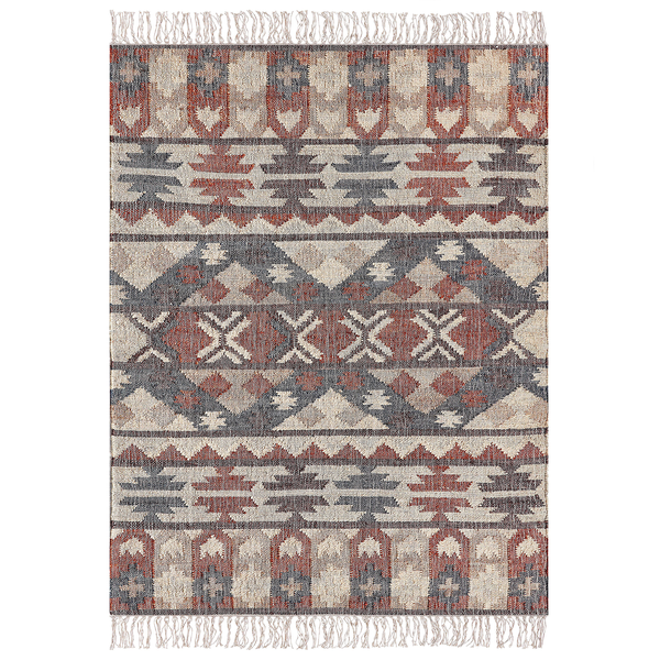 Teppich KALFA 160 x 230 cm Jute Bunt
