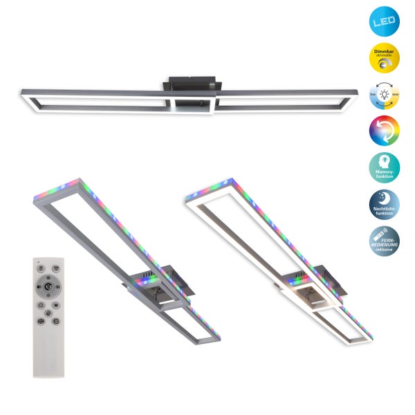 LED Deckenleuchte mit Dimmfunktion, Speicherfunktion, Nachtlichtfunktion und Fernbedienung
