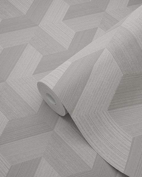 Origin Wallcoverings Tapete 3D-Muster Grau - 50 x 900 cm - 347999