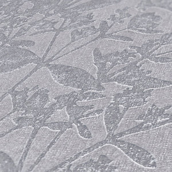 Nahaufnahme einer Tapete mit Pflanzenmuster