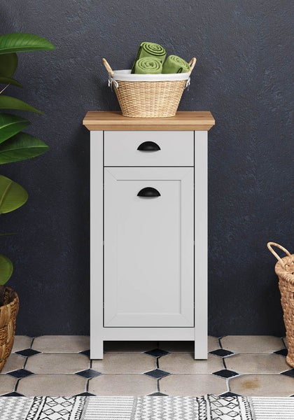 Landside Badschrank 1 Tür, 1 Schublade, grau. 46 X 33 X 84 cm