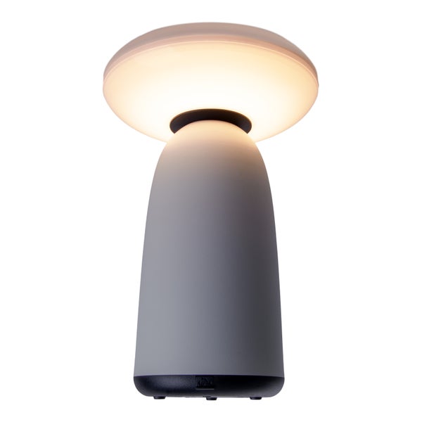 LED Solarleuchte Ada weiß für Außen LED Tischlampe aus Metall und Kunststoff, mit fest verbauten LEDs, Solarlampe 22,5 x 16 cm