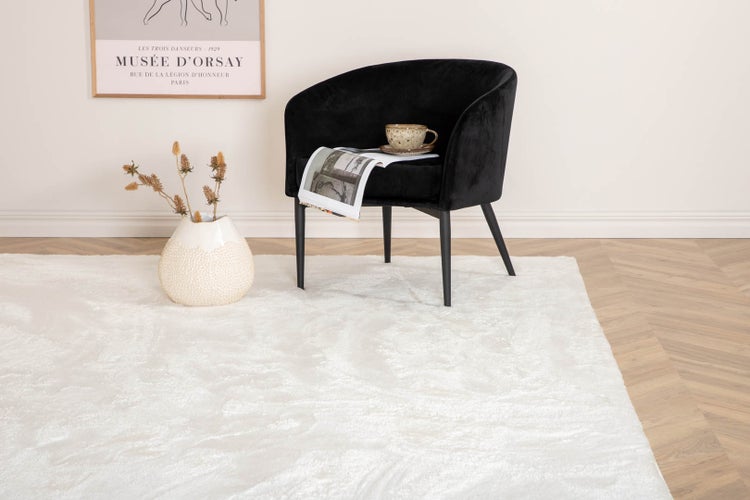 Blanca Teppich 230x160 cm Polyester weiß. 160 X 230 X 2 cm