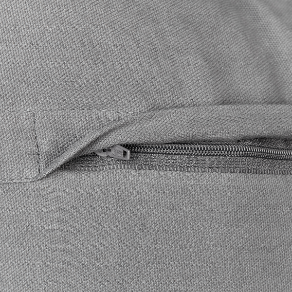 Detailaufnahme eines gewebten Stoffes mit einem verdeckten Reißverschluss.