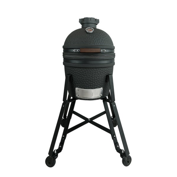 Keramikgrill auf einem Untergestell mit Rollen