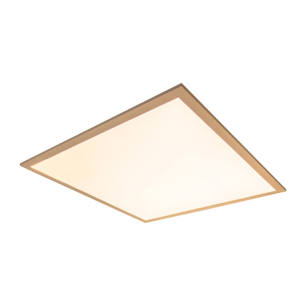 LED Panel-Deckenleuchte NICO, funktionelle Deckenleuchte aus Metall und Kunststoff in weiß, mit festverbauten LED und vielen Funktionen, ideal für Büro, Praxis oder Werkstatt, ca. 59,5 x 59,5 cm