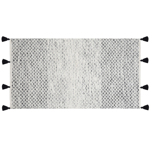 Teppich GEMLIK Schwarz 80 x 150 cm Wolle