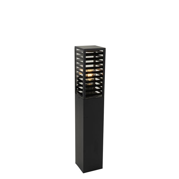 Moderne stehende Außenleuchte schwarz mit Rauch 80 cm IP44 - Reims