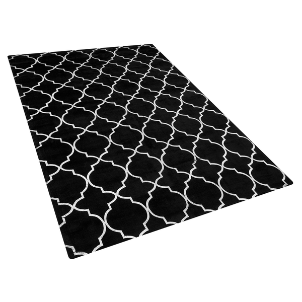 Teppich YELKI Schwarz 140 x 200 cm Viskose