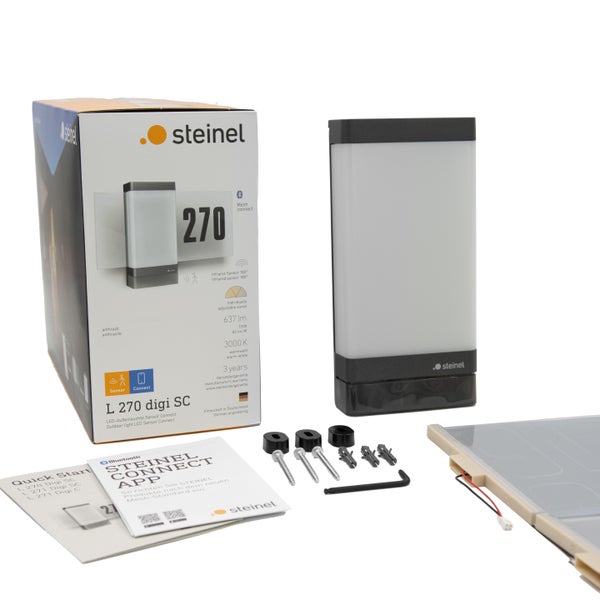 Steinel LED Außenleuchte L 270 digi SC mit Sensor und App Steuerung inklusive Verpackung und Montagezubehör