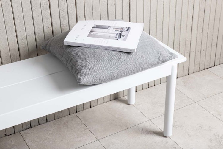 Modena Gartenbank weiß. 130 X 35 X 43 cm