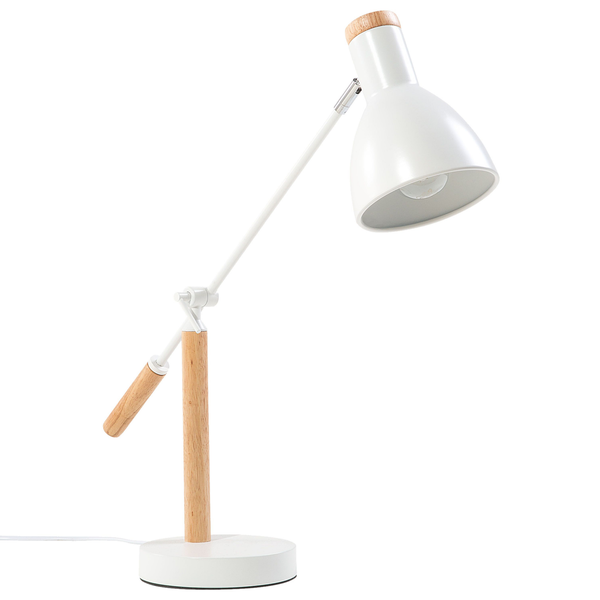 Schreibtischlampe PECKOS verstellbar Metall Weiß