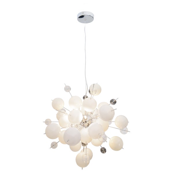 Kronleuchter mit runden Lampenschirmen