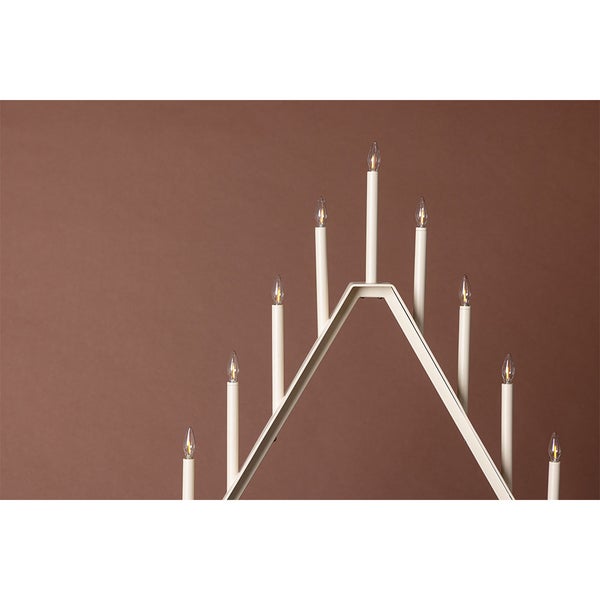 Åre Adventsleuchter elektrisch 9 Lichter beige. 64 X 9 X 64 cm